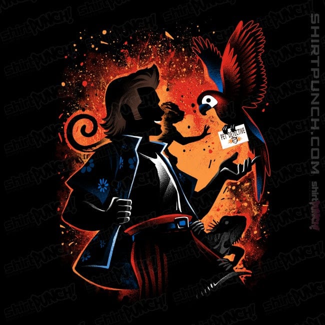 Daily_Deal_Shirts Magnets / 3"x3" / Black Pet Detective