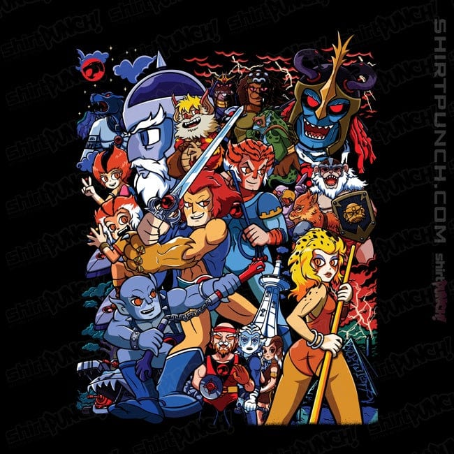 Daily_Deal_Shirts Magnets / 3"x3" / Black Thundercats VS Pilgrim
