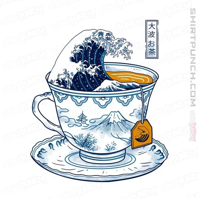 Shirts Magnets / 3"x3" / White The Great Kanagawa Tea