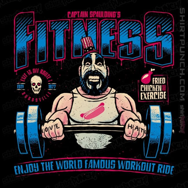 Daily_Deal_Shirts Magnets / 3"x3" / Black Spaulding's Fitness
