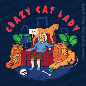 Secret_Shirts Magnets / 3"x3" / Navy Crazy Cat Lady