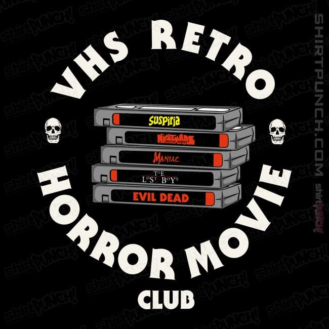 Secret_Shirts Magnets / 3"x3" / Black VHS RETRO HORROR MOVIE CLUB