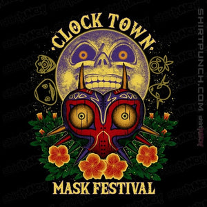 Daily_Deal_Shirts Magnets / 3"x3" / Black Clock Town Mask Festival