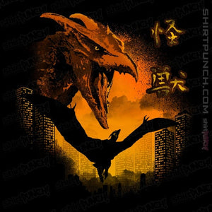 Daily_Deal_Shirts Magnets / 3"x3" / Black Rodan Kaiju