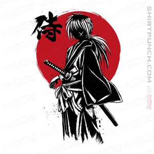 Daily_Deal_Shirts Magnets / 3"x3" / White Kenshin Sumi-e
