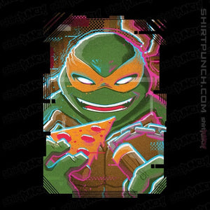 Daily_Deal_Shirts Magnets / 3"x3" / Black Glitch Michelangelo