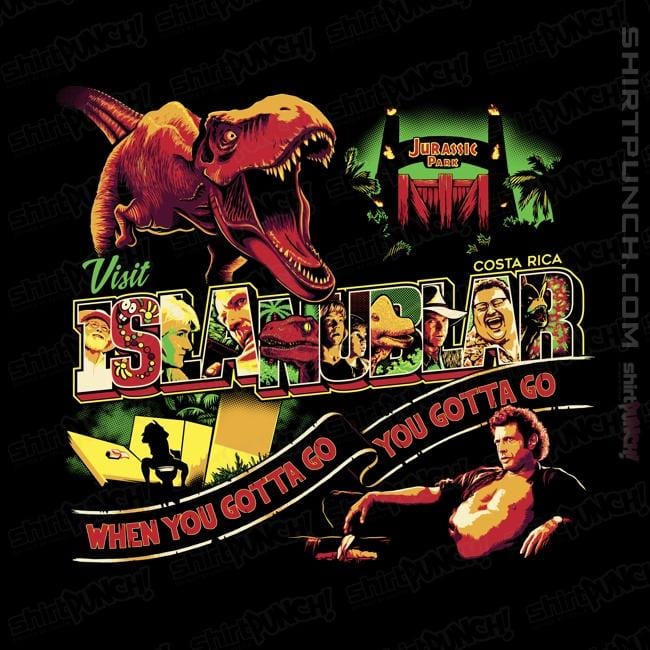 Sold_Out_Shirts Magnets / 3"x3" / Black Visit Isla Nublar