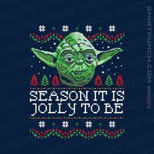 Load image into Gallery viewer, Shirts Magnets / 3&quot;x3&quot; / Navy Season It Is, Jolly To Be
