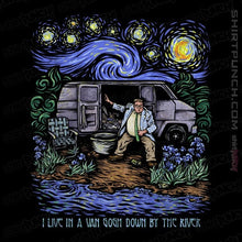 Load image into Gallery viewer, Daily_Deal_Shirts Magnets / 3&quot;x3&quot; / Black I Live In A Van Gogh
