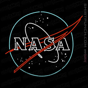 Shirts Magnets / 3"x3" / Black Neon NASA