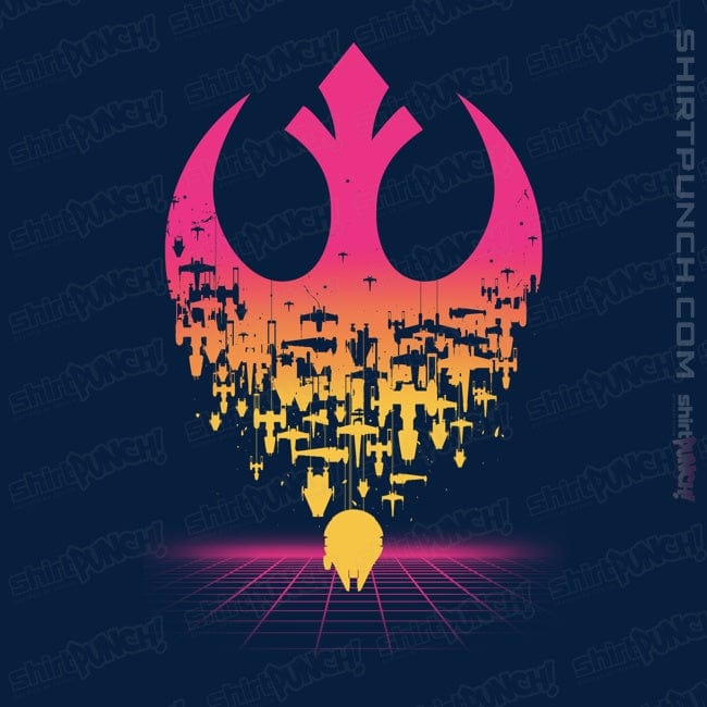Daily_Deal_Shirts Magnets / 3"x3" / Navy Fractured Rebellion 1984