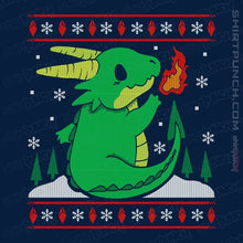 Load image into Gallery viewer, Shirts Magnets / 3&quot;x3&quot; / Navy Ugly Dragon Christmas
