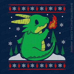 Shirts Magnets / 3"x3" / Navy Ugly Dragon Christmas