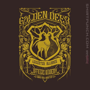 Shirts Magnets / 3"x3" / Dark Chocolate Golden Deer Officers Academy