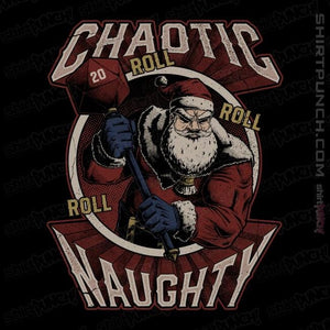 Shirts Magnets / 3"x3" / Black Chaotic Naughy Santa