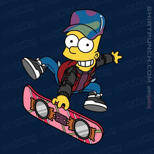Daily_Deal_Shirts Magnets / 3"x3" / Navy Bart To The Future