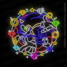 Load image into Gallery viewer, Shirts Magnets / 3&quot;x3&quot; / Black Neon Sonic
