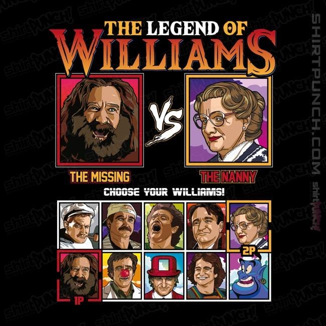 Daily_Deal_Shirts Magnets / 3"x3" / Black Robin Williams Fighter