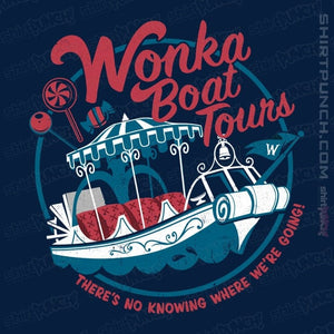 Daily_Deal_Shirts Magnets / 3"x3" / Navy Wonka Boat Tours