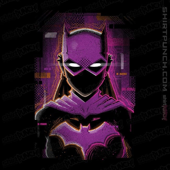 Daily_Deal_Shirts Magnets / 3"x3" / Black Glitch Batgirl