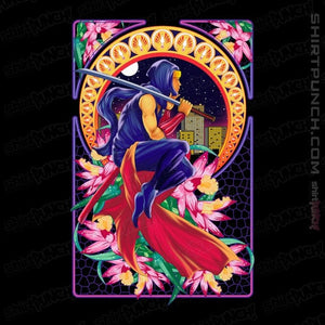 Daily_Deal_Shirts Magnets / 3"x3" / Black Ninja Art Nouveau Gaiden