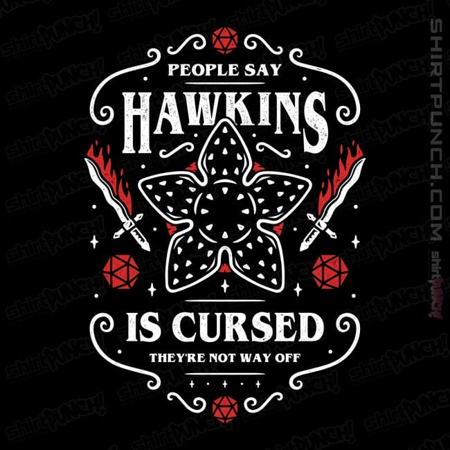 Daily_Deal_Shirts Magnets / 3"x3" / Black Hawkins Is Cursed