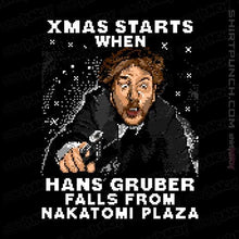 Load image into Gallery viewer, Shirts Magnets / 3&quot;x3&quot; / Black Hans Gruber Ugly Sweater
