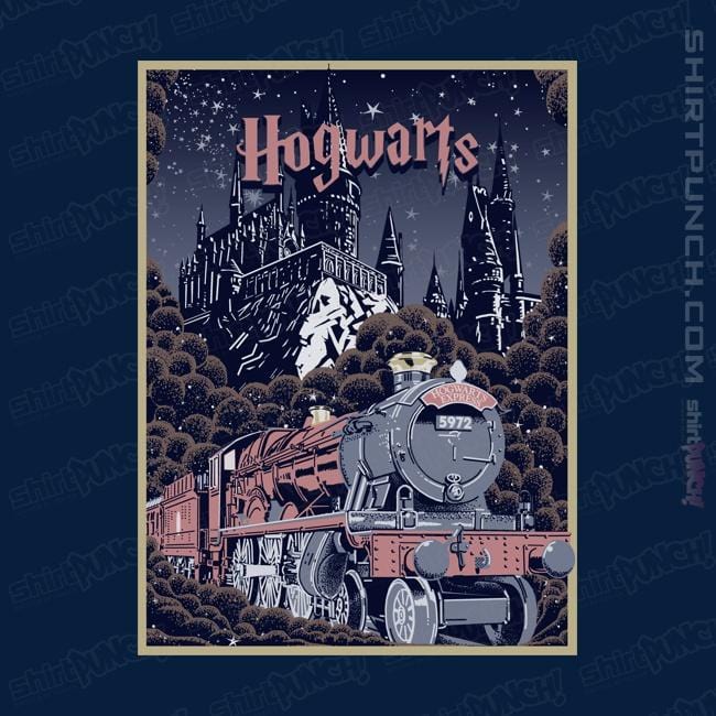 Shirts Magnets / 3"x3" / Navy Visit Hogwarts