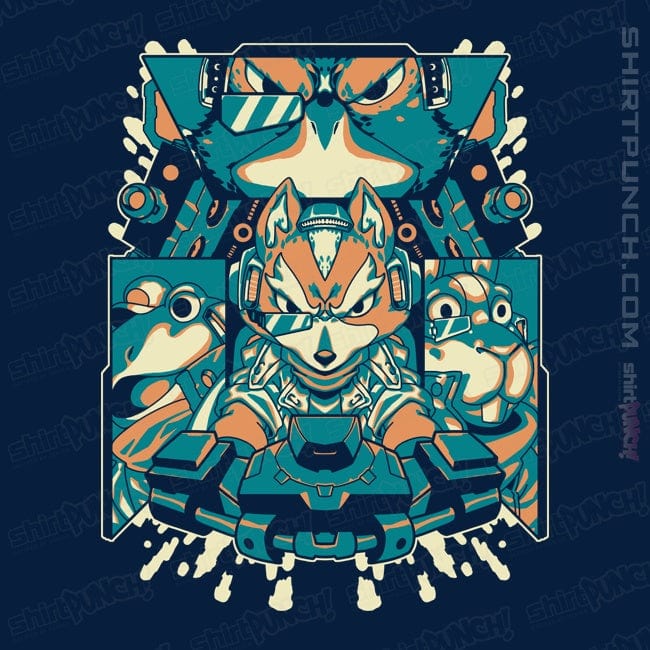 Daily_Deal_Shirts Magnets / 3"x3" / Navy Fox Of The Stars