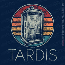 Load image into Gallery viewer, Shirts Magnets / 3&quot;x3&quot; / Navy Vintage Tardis
