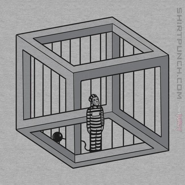 Shirts Magnets / 3"x3" / Sports Grey Escher's Jail