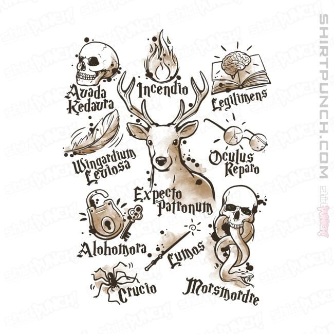 Shirts Magnets / 3"x3" / White Magic Spell notes