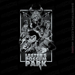 Daily_Deal_Shirts Magnets / 3"x3" / Black Lester's Possum Park
