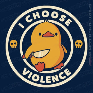 Daily_Deal_Shirts Magnets / 3"x3" / Navy I Choose Violence