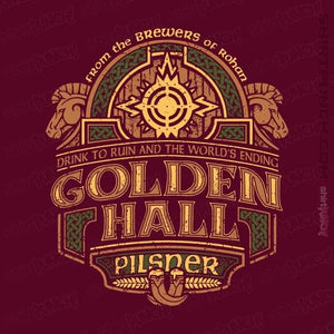 Shirts Magnets / 3"x3" / Maroon Golden Hall Pilsner
