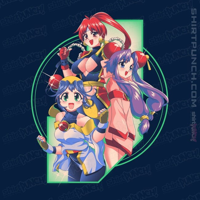 Daily_Deal_Shirts Magnets / 3"x3" / Navy Robot Hearts