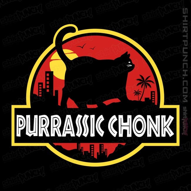 Daily_Deal_Shirts Magnets / 3"x3" / Black Purassic Chonk