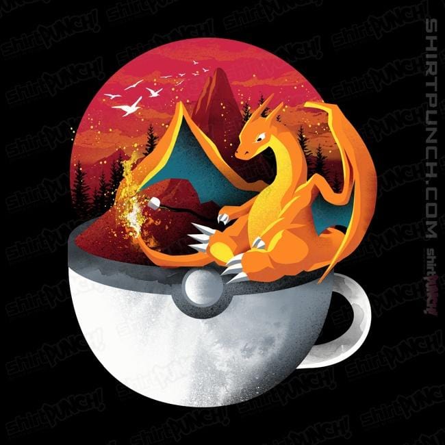 Shirts Magnets / 3"x3" / Black Cup Of Fire