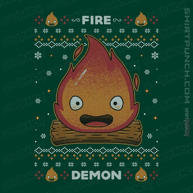 Secret_Shirts Magnets / 3"x3" / Forest Fire Demon Christmas