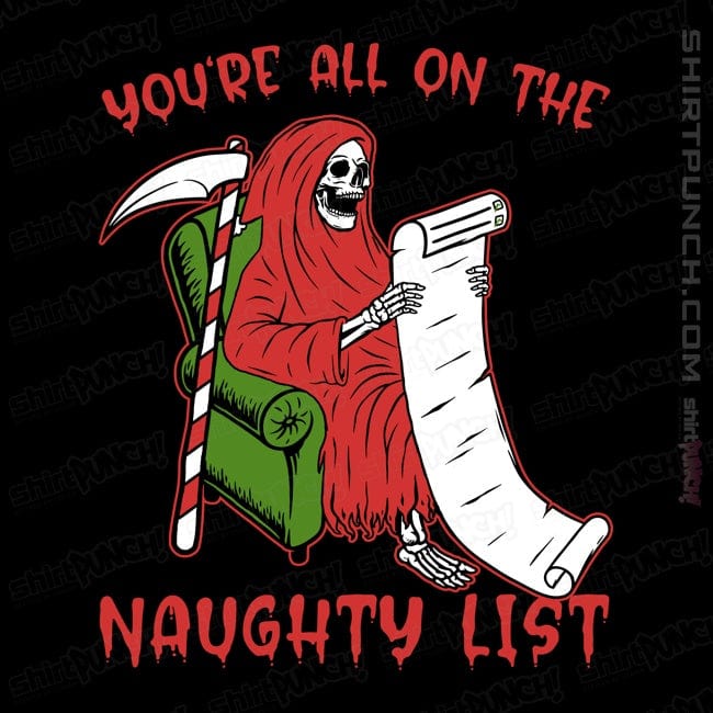 Secret_Shirts Magnets / 3"x3" / Black Naughty List
