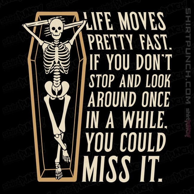 Secret_Shirts Magnets / 3"x3" / Black Life Moves Fast