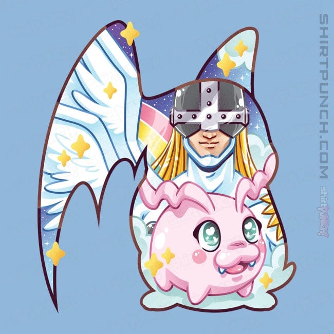Shirts Magnets / 3"x3" / Powder Blue Magical Silhouettes - Patamon