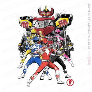 Shirts Magnets / 3"x3" / White Power Rangers Sumi-e