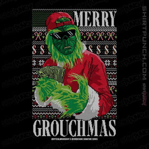 Daily_Deal_Shirts Magnets / 3"x3" / Black Merry Grouchmas Ugly Sweater
