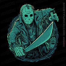 Load image into Gallery viewer, Daily_Deal_Shirts Magnets / 3&quot;x3&quot; / Black The Crystal Lake Slasher
