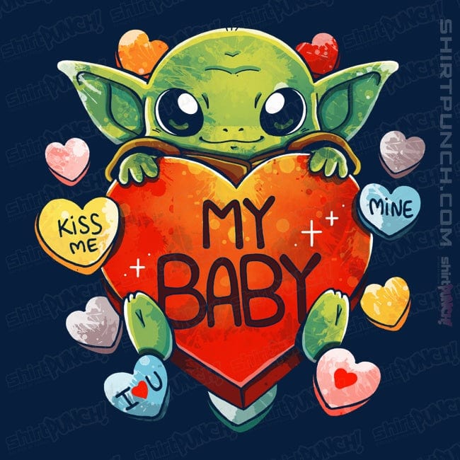Daily_Deal_Shirts Magnets / 3"x3" / Navy Baby Valentine