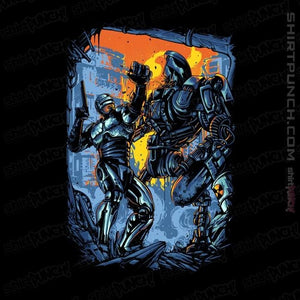 Secret_Shirts Magnets / 3"x3" / Black Robocop VS Robocain