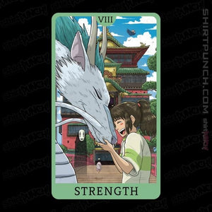 Daily_Deal_Shirts Magnets / 3"x3" / Black Tarot Ghibli Strength