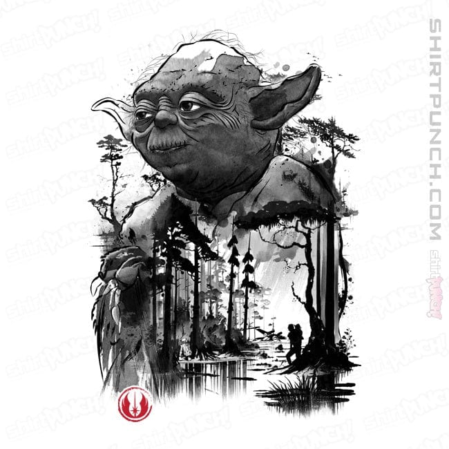 Daily_Deal_Shirts Magnets / 3"x3" / White The Master In The Swamp Sumi-e