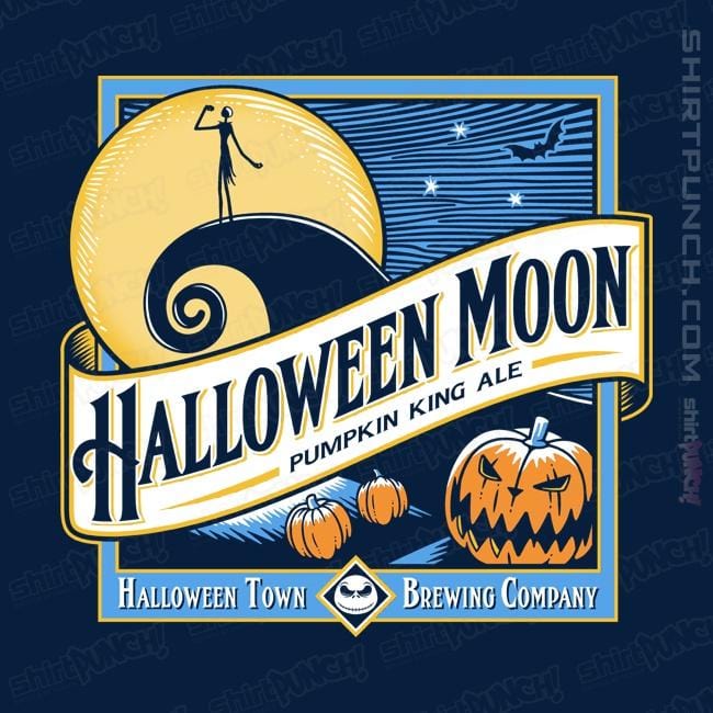 Shirts Magnets / 3"x3" / Navy Halloween Moon